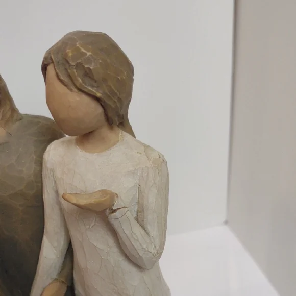 Willow Tree Brown and Cream Sculpture Art - Picture 3 of 5